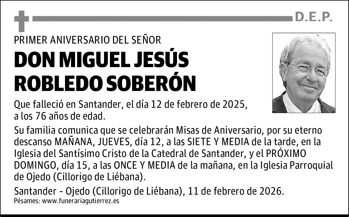 DON MIGUEL JESÚS ROBLEDO SOBERÓN