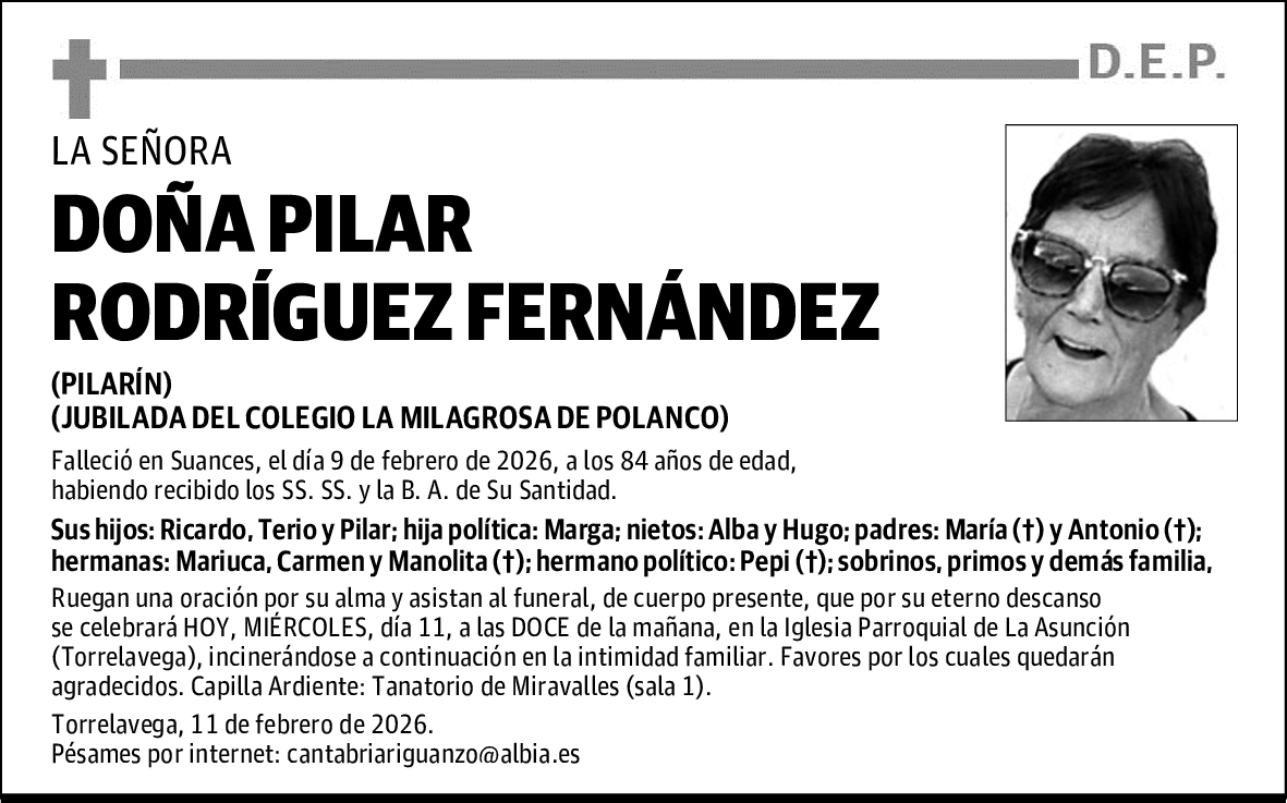 DOÑA PILAR RODRÍGUEZ FERNÁNDEZ