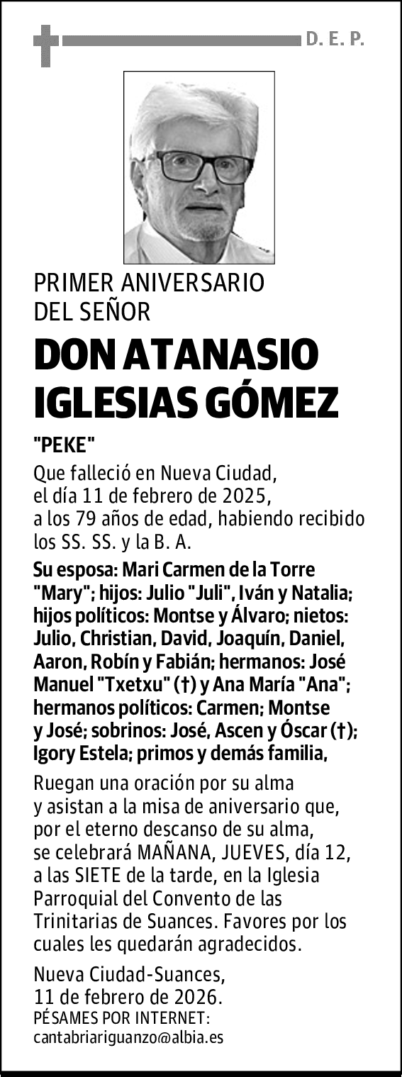 DON ATANASIO IGLESIAS GÓMEZ