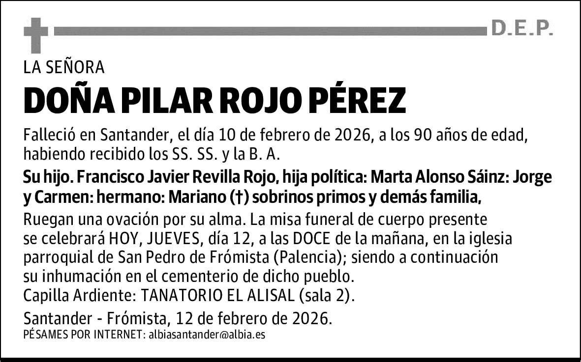 DOÑA PILAR ROJO PÉREZ