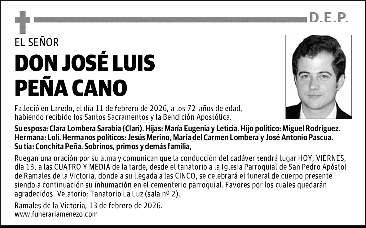 DON JOSÉ LUIS PEÑA CANO