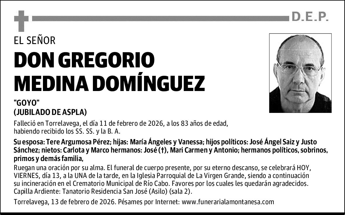 DON GREGORIO MEDINA DOMÍNGUEZ