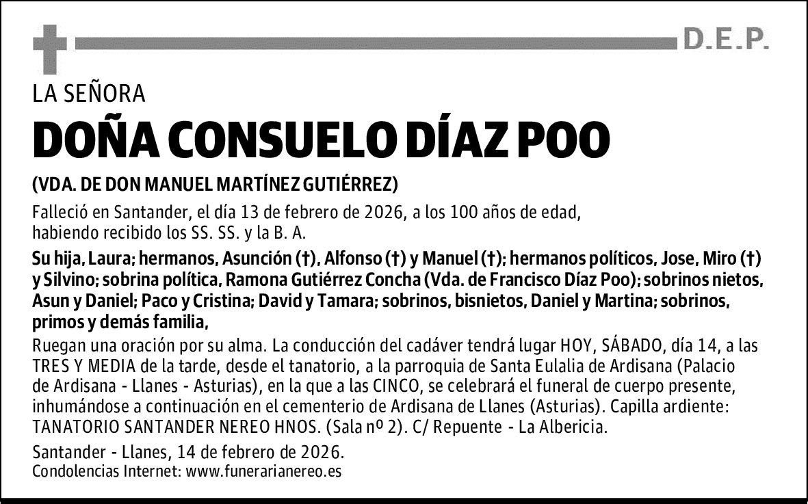 DOÑA CONSUELO DÍAZ POO