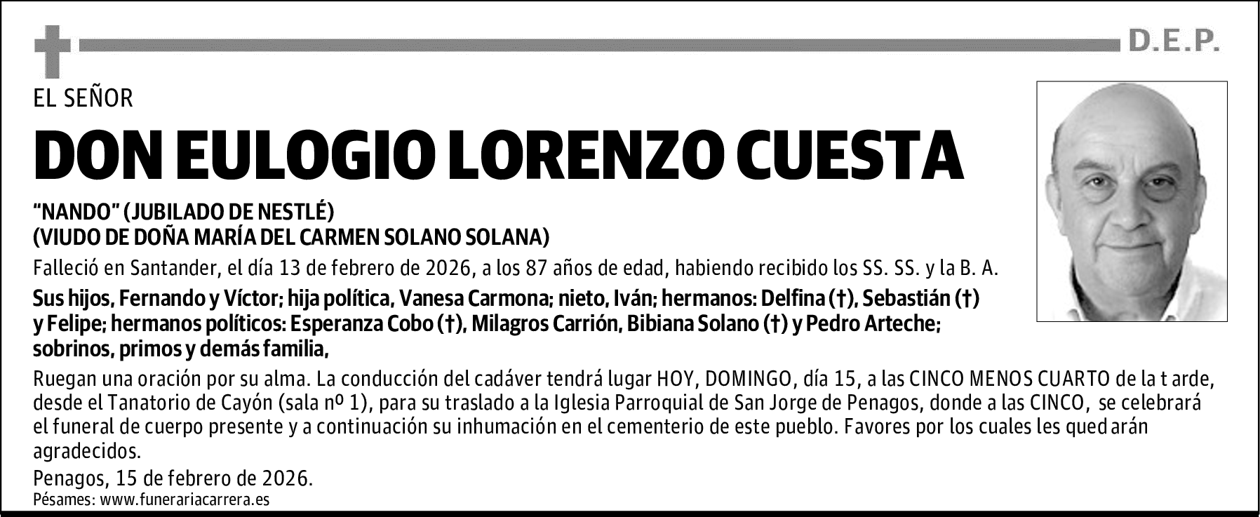 DON EULOGIO LORENZO CUESTA