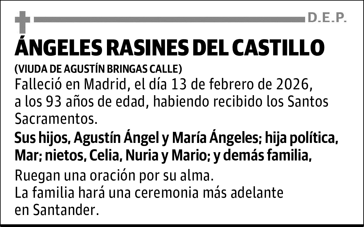 ÁNGELES RASINES DEL CASTILLO