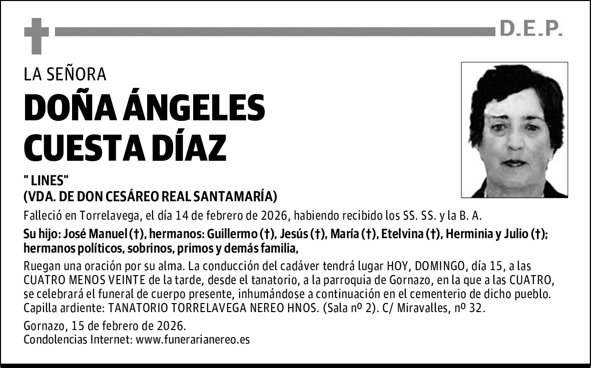 DOÑA ÁNGELES CUESTA DÍAZ