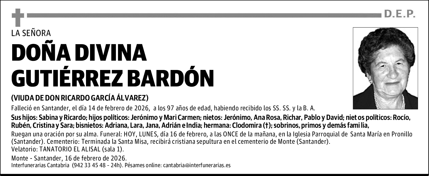 DOÑA DIVINA GUTIÉRREZ BARDÓN