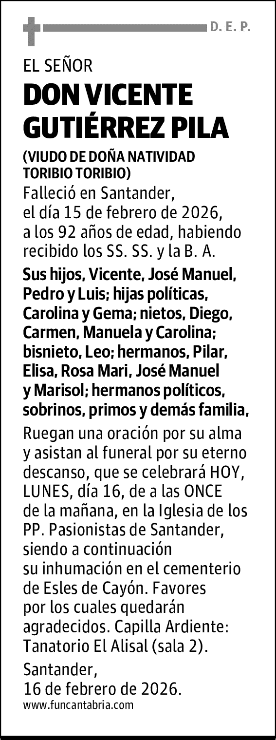 DON VICENTE GUTIÉRREZ PILA