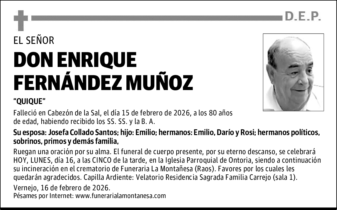 DON ENRIQUE FERNÁNDEZ MUÑOZ