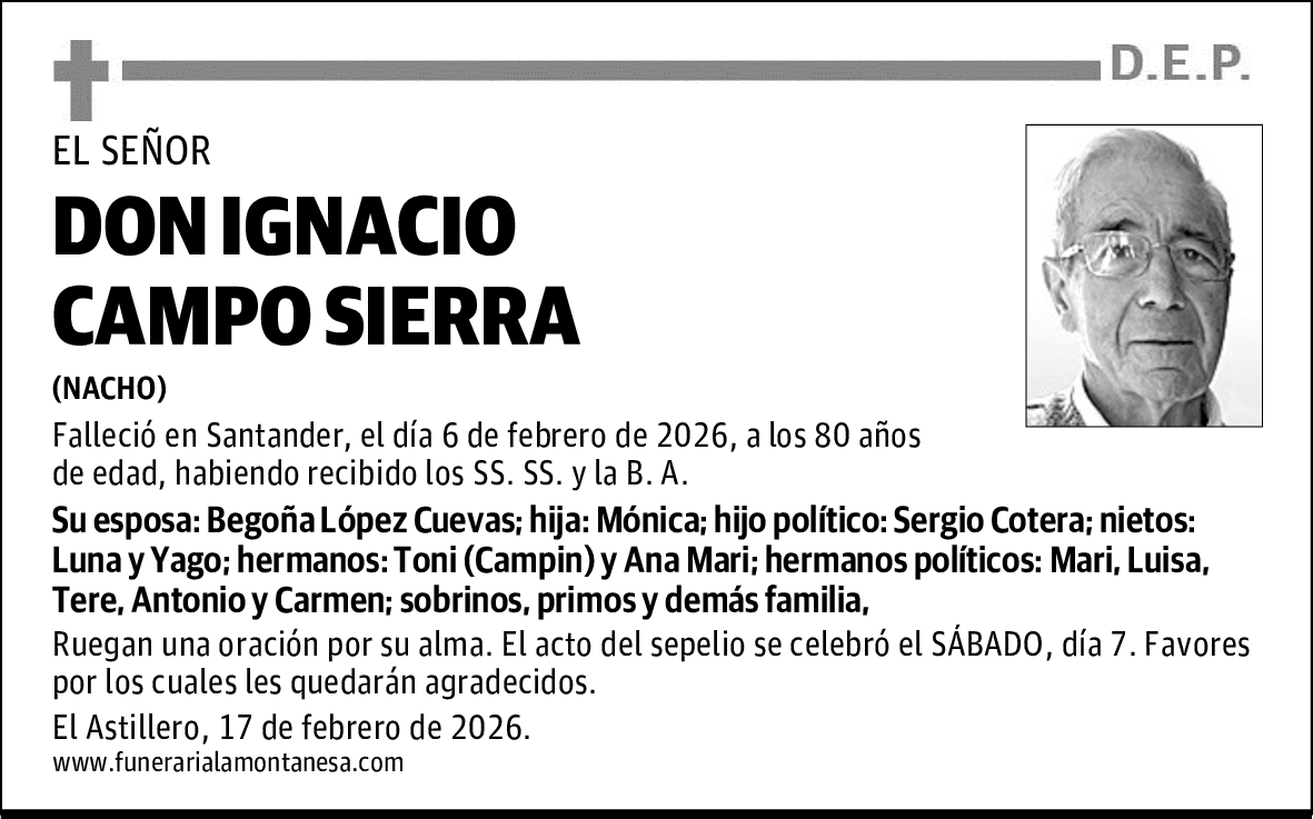 DON IGNACIO CAMPO SIERRA