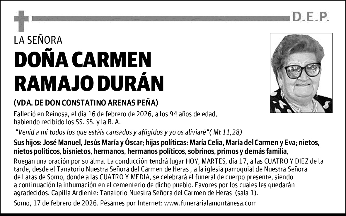 DOÑA CARMEN RAMAJO DURÁN