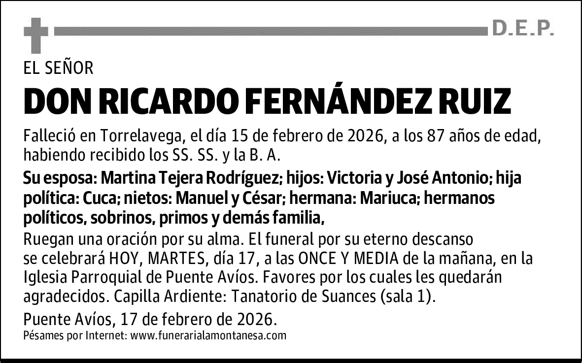 DON RICARDO FERNÁNDEZ RUIZ