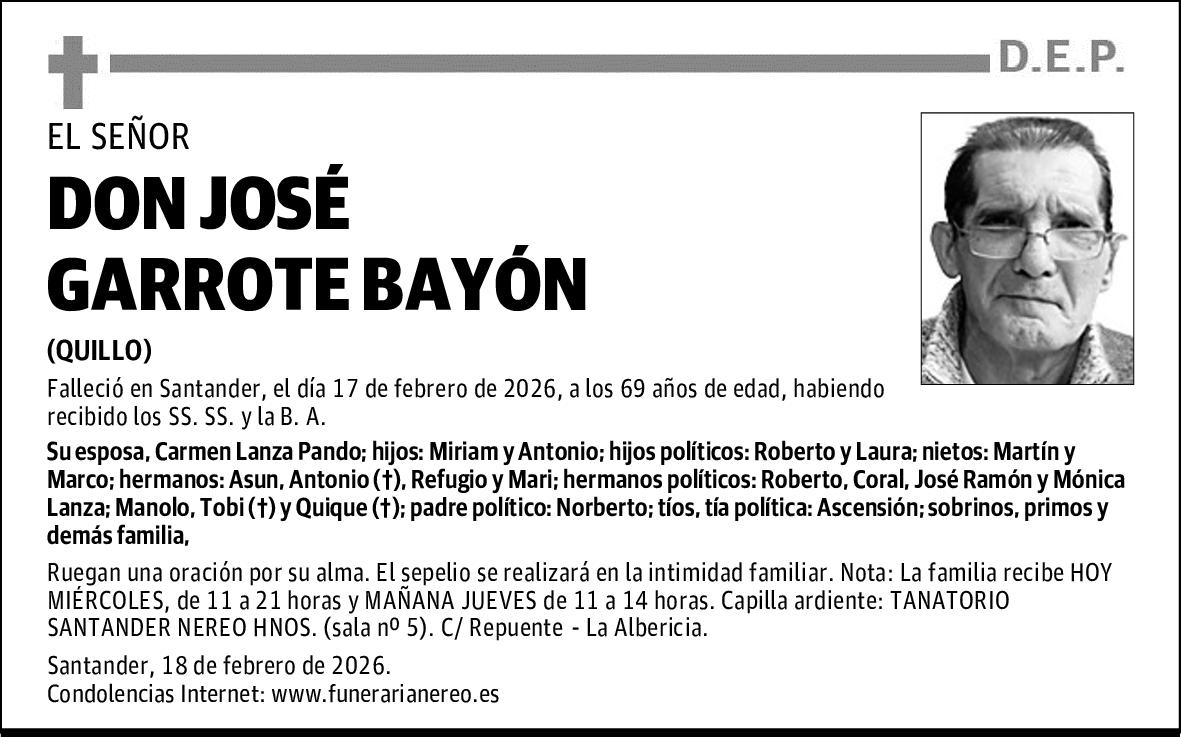 DON JOSÉ GARROTE BAYÓN