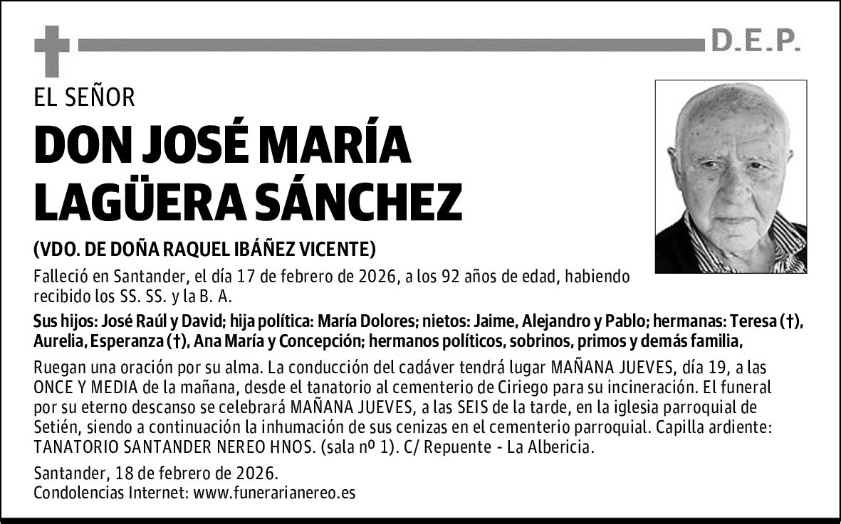 DON JOSÉ MARÍA LAGÜERA SÁNCHEZ