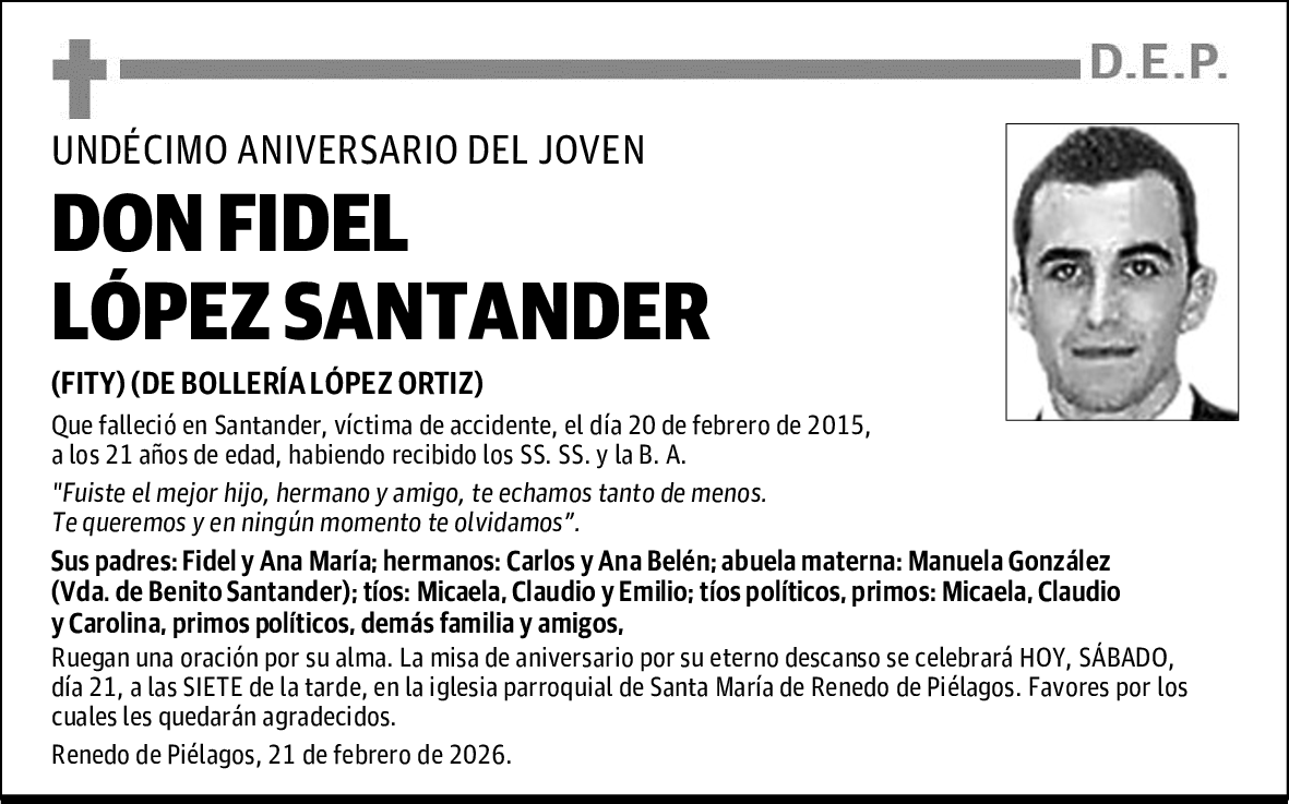 DON FIDEL LÓPEZ SANTANDER