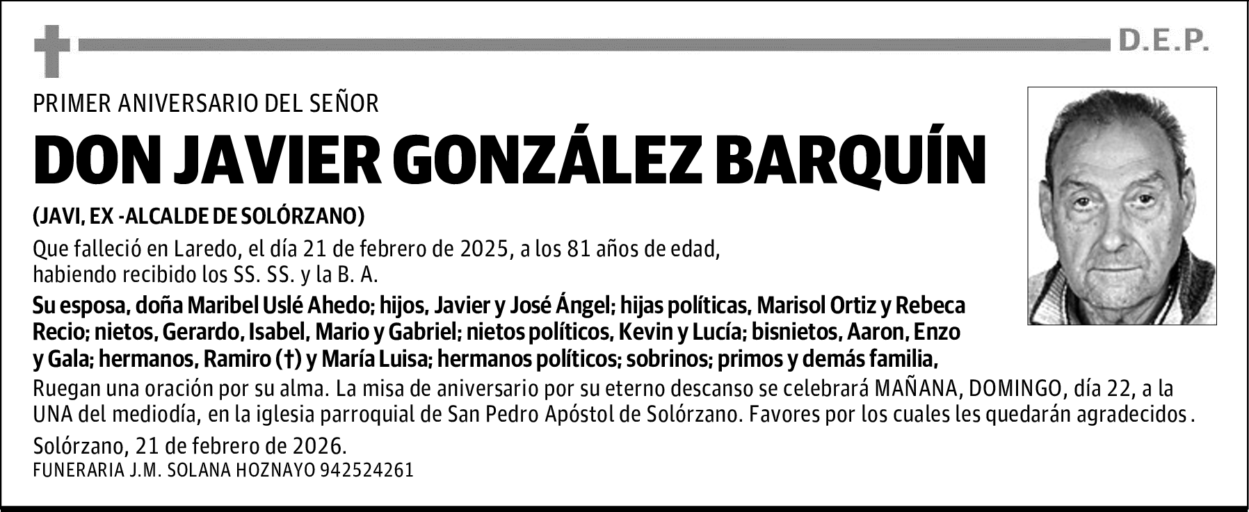 DON JAVIER GONZÁLEZ BARQUÍN