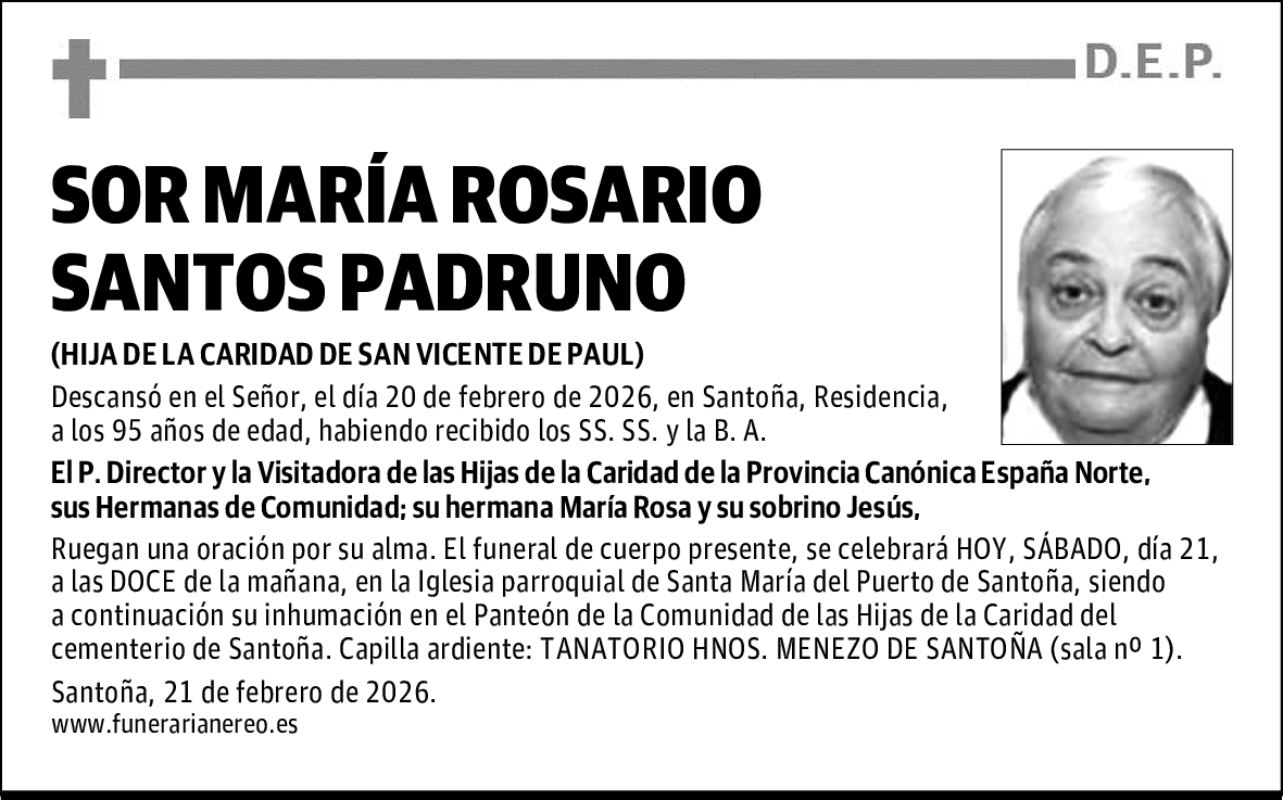 SOR MARÍA ROSARIO SANTOS PADRUNO