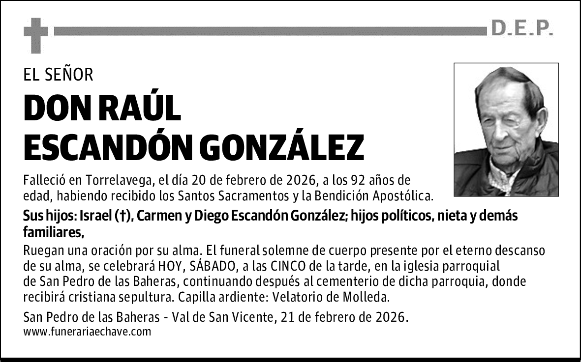 DON RAÚL ESCANDÓN GONZÁLEZ