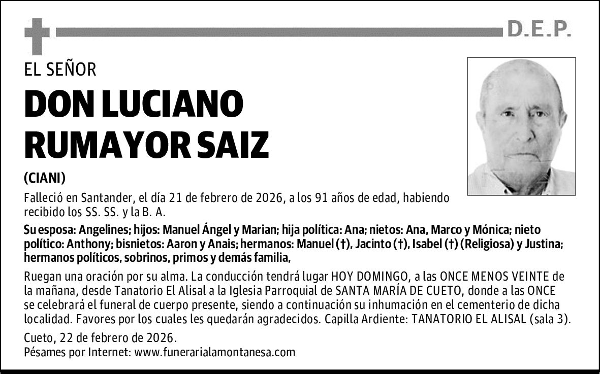 DON LUCIANO RUMAYOR SAIZ