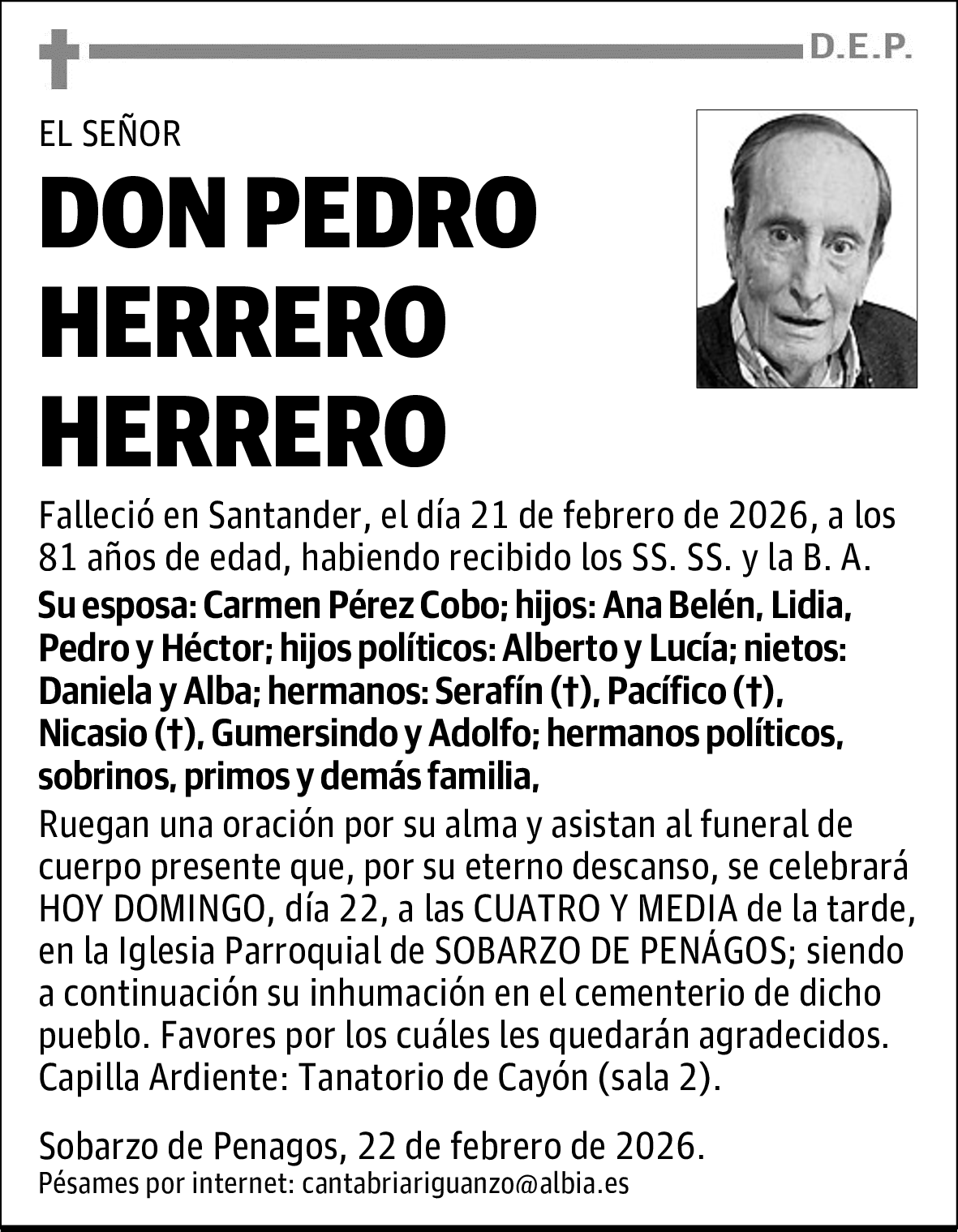 DON PEDRO HERRERO HERRERO