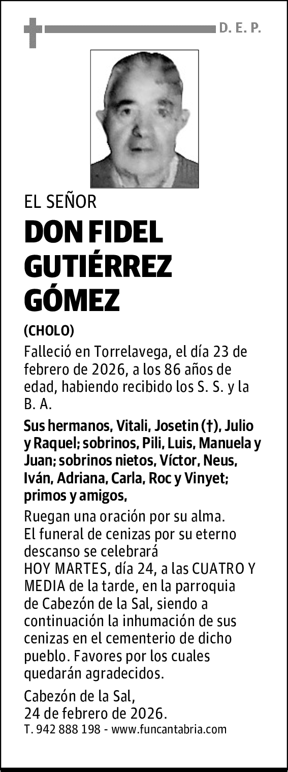 DON FIDEL GUTIÉRREZ GÓMEZ