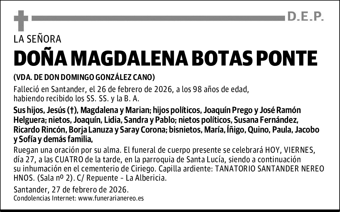 DOÑA MAGDALENA BOTAS PONTE