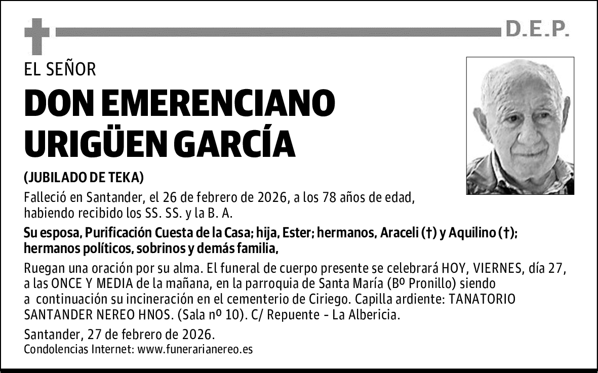 DON EMERENCIANO URIGÜEN GARCIA
