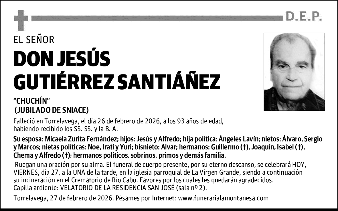 DON JESÚS GUTIÉRREZ SANTIÁÑEZ