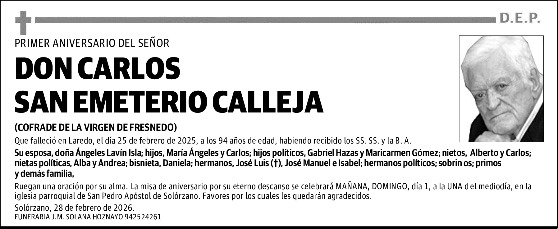 DON CARLOS SAN EMETERIO CALLEJA