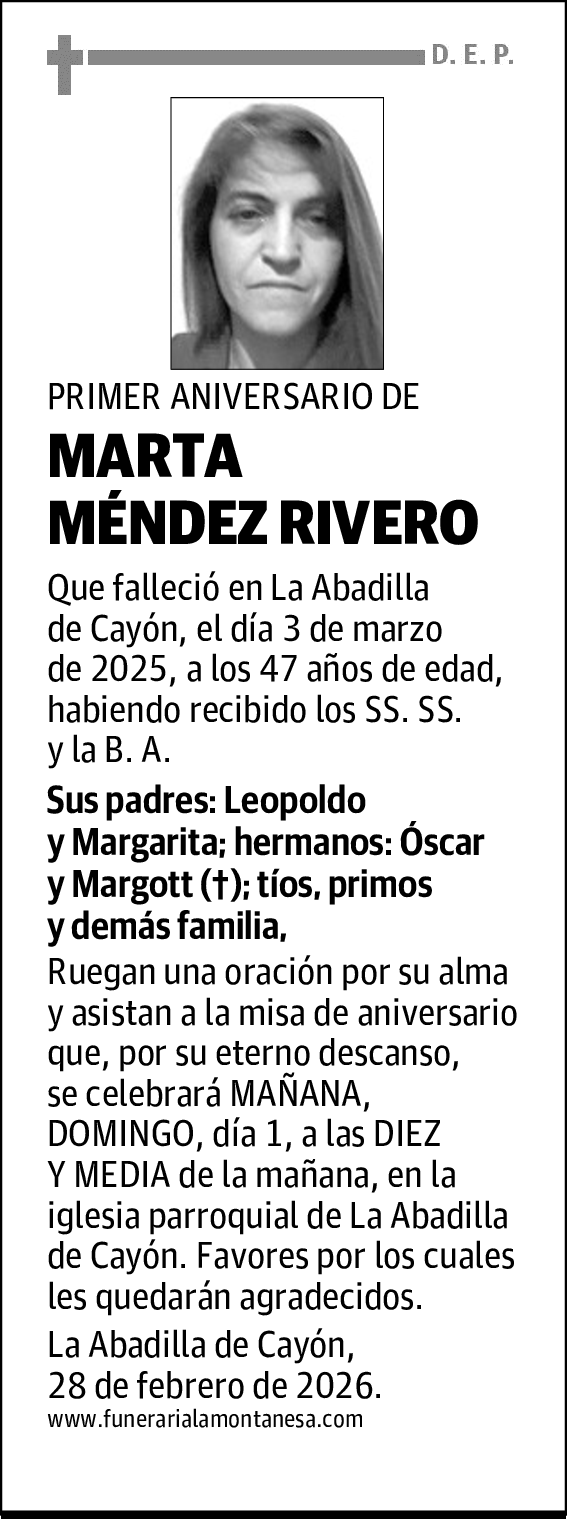 MARTA MÉNDEZ RIVERO