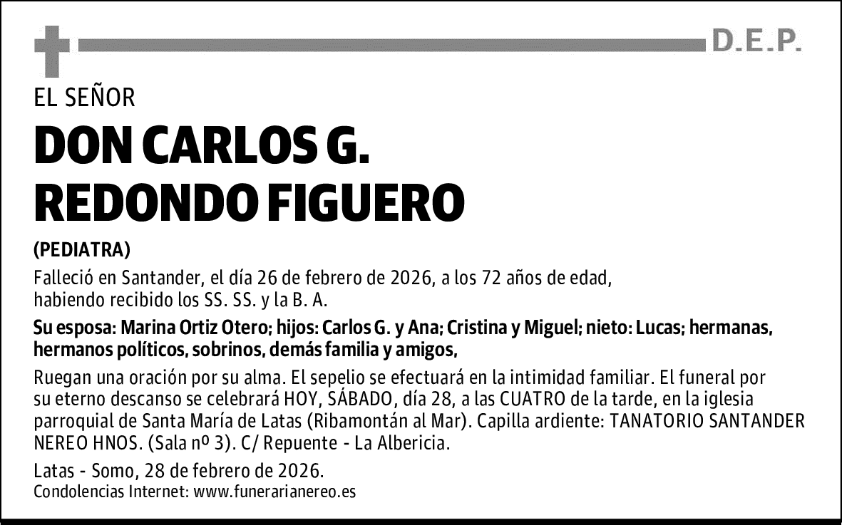 DON CARLOS G. REDONDO FIGUERO