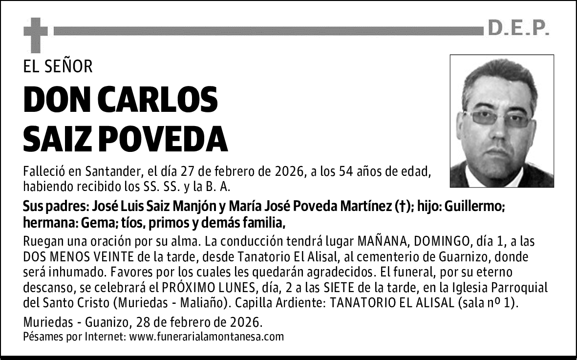 DON CARLOS SAIZ POVEDA