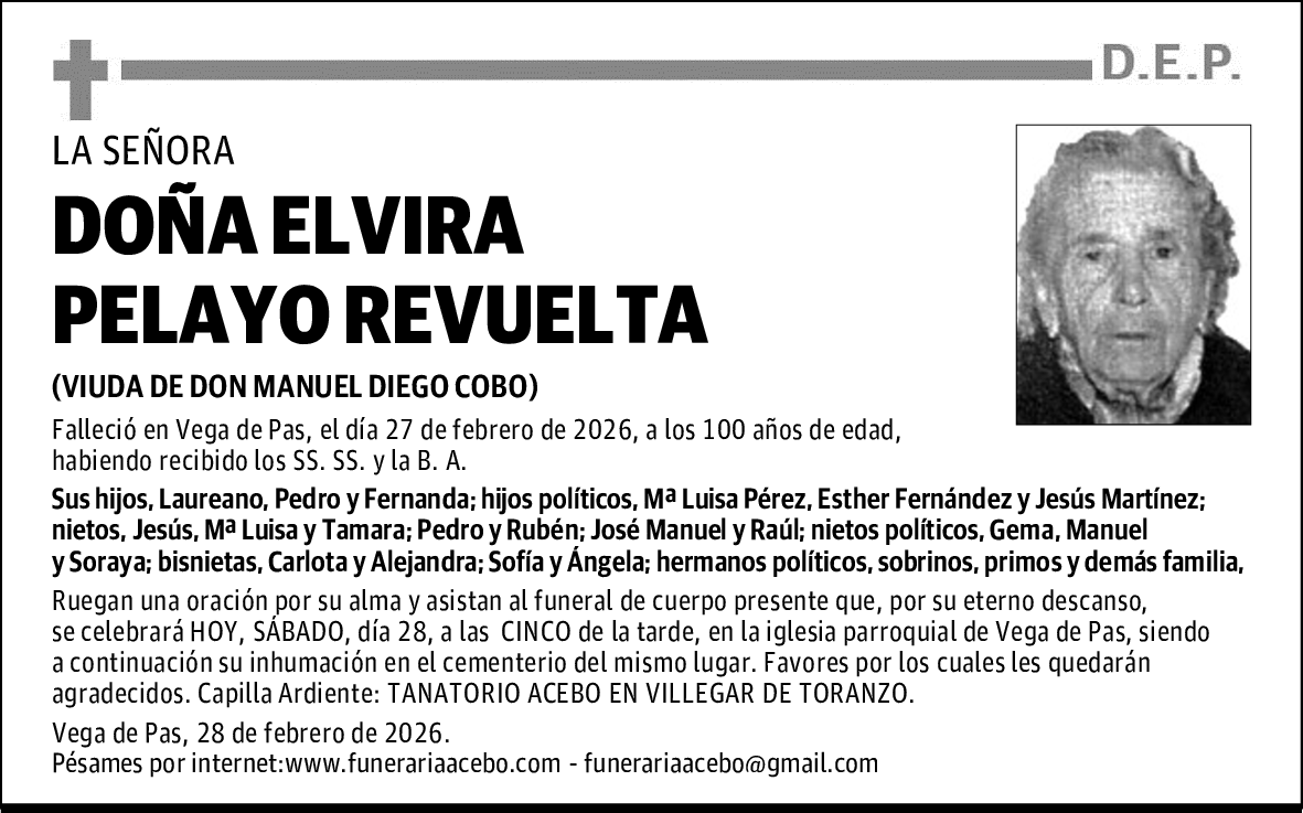 DOÑA ELVIRA PELAYO REVUELTA