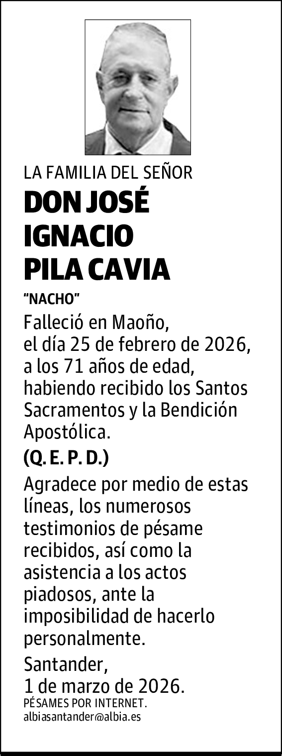 DON JOSÉ IGNACIO PILA CAVIA