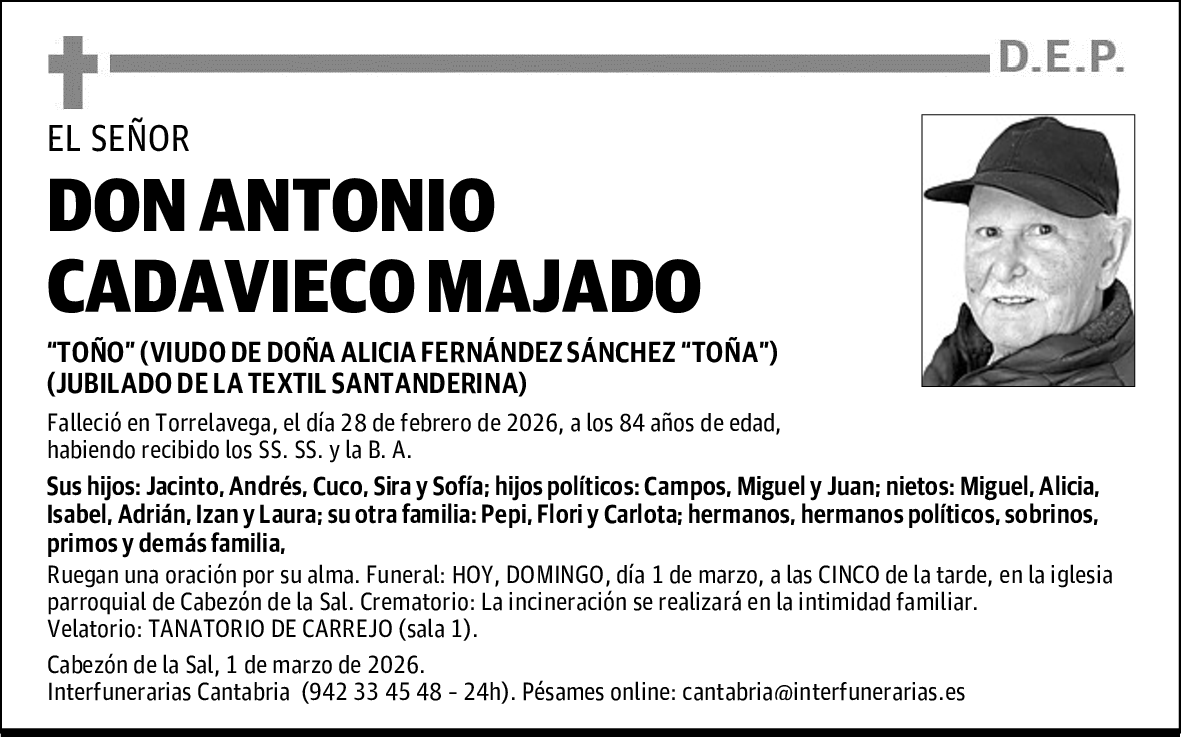 DON ANTONIO CADAVIECO MAJADO