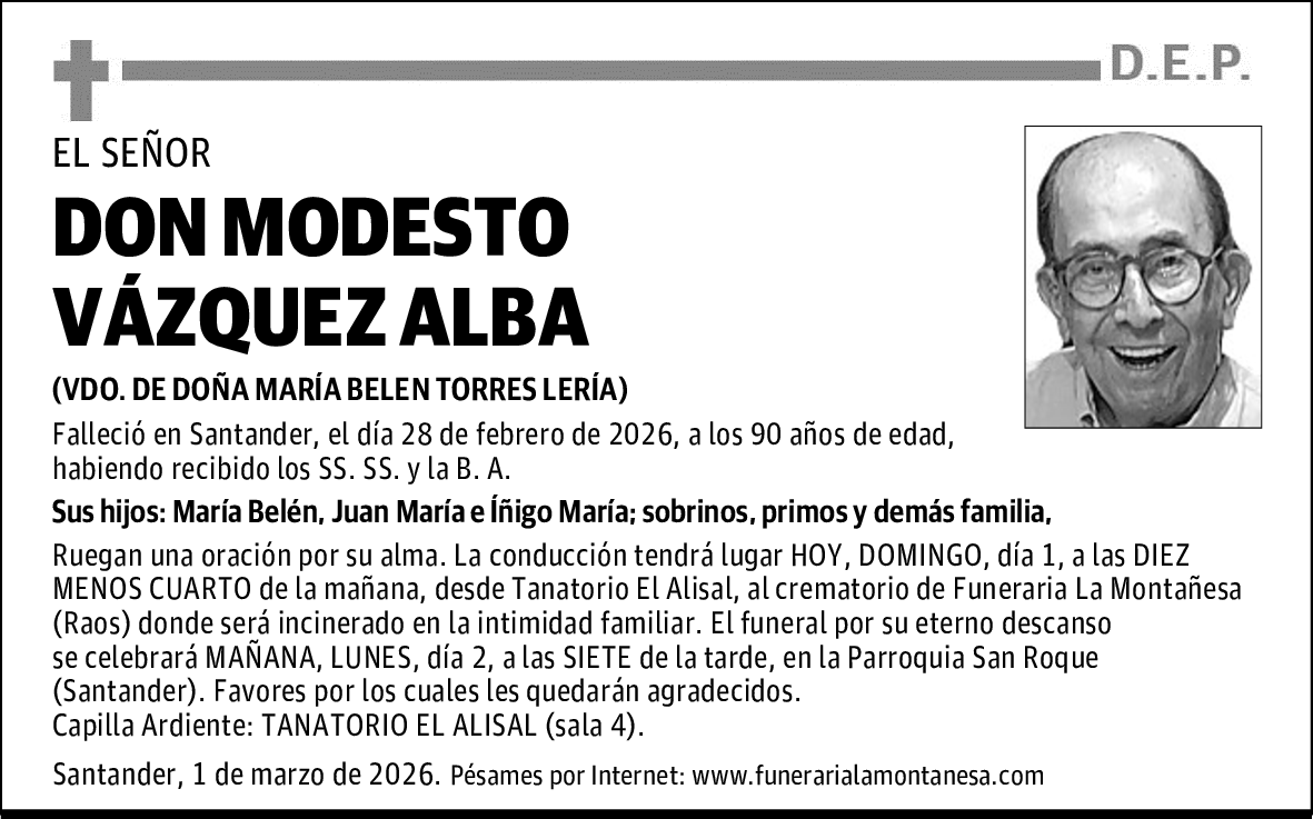 DON MODESTO VÁZQUEZ ALBA