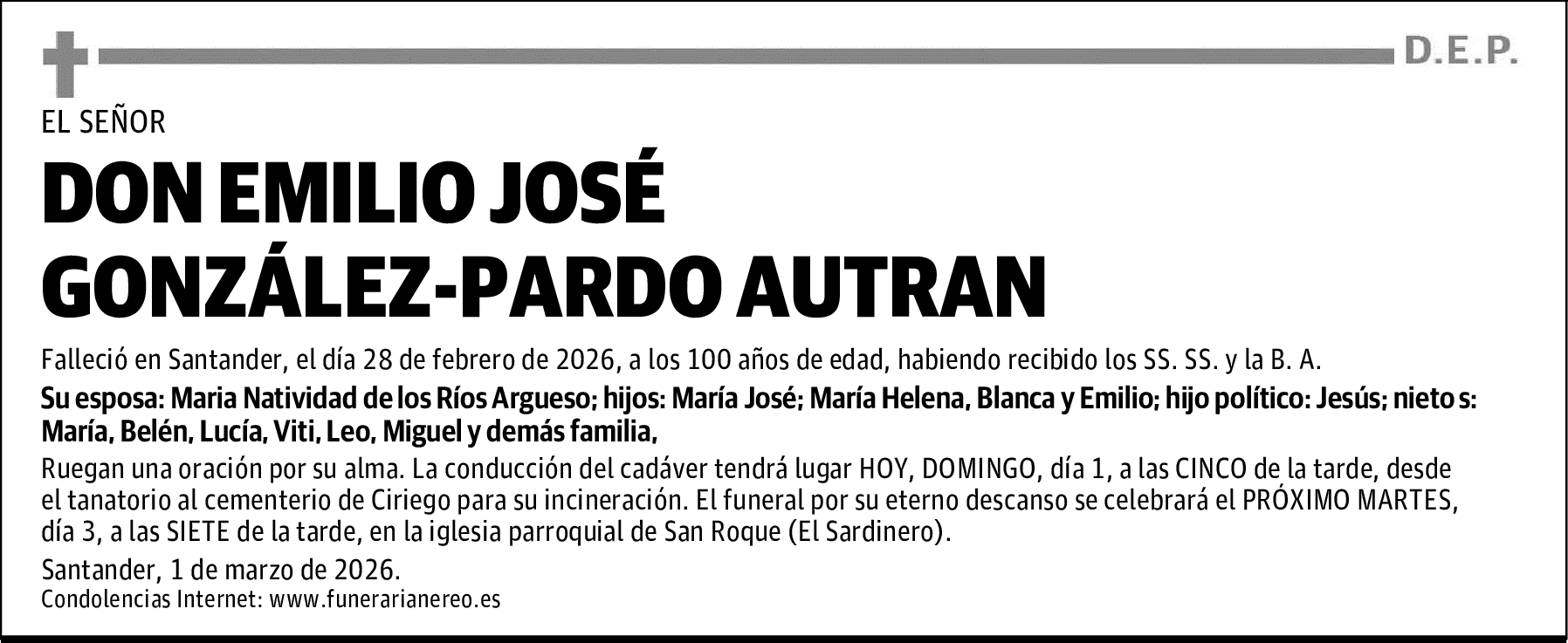 DON EMILIO JOSÉ GONZÁLEZ-PARDO AUTRAN