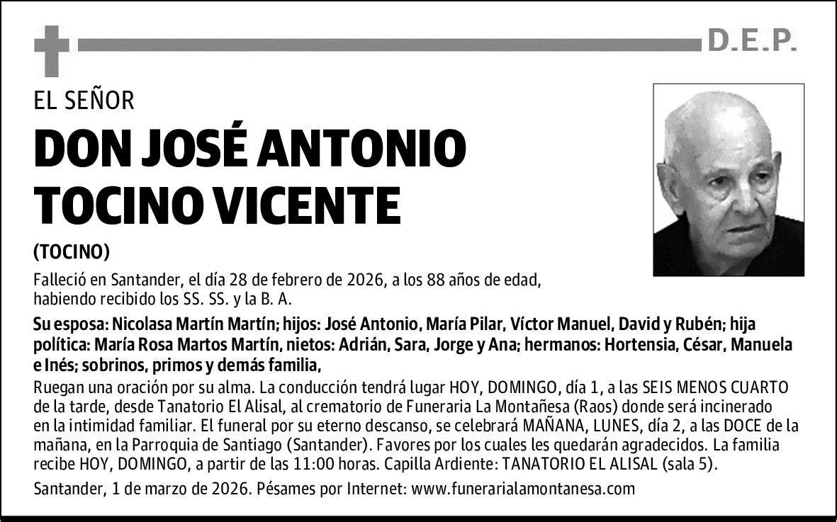 DON JOSÉ ANTONIO TOCINO VICENTE