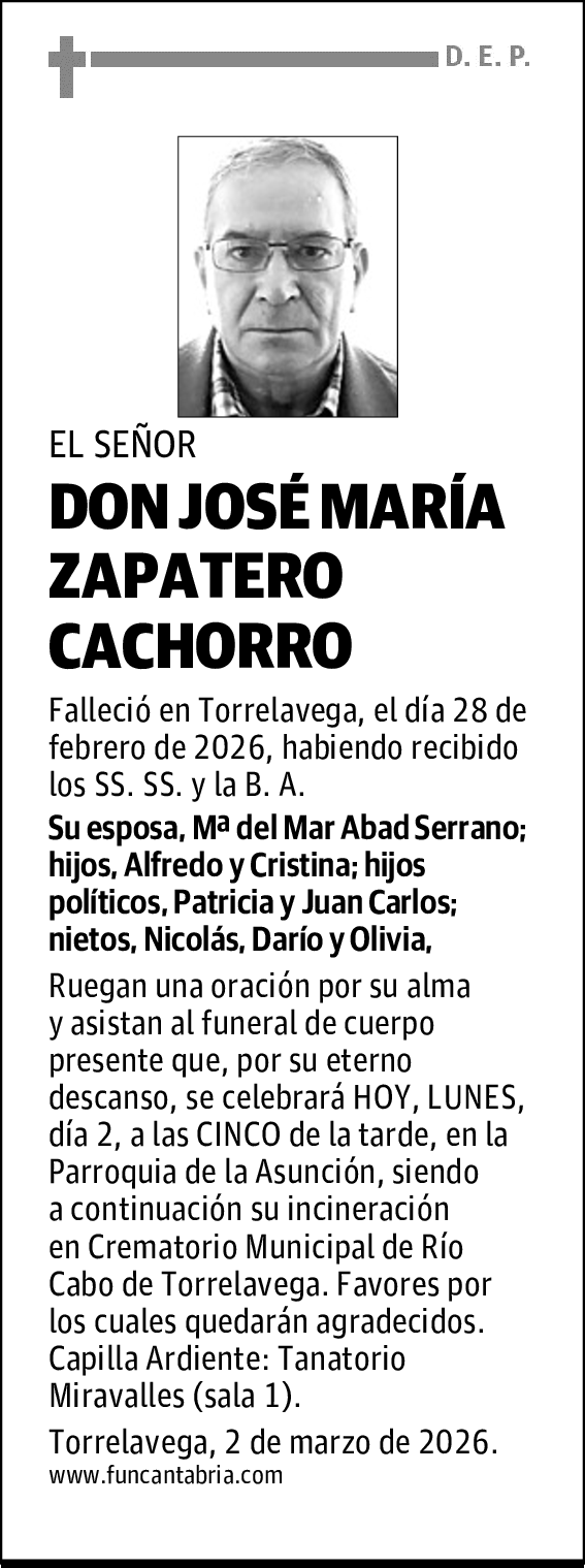 DON JOSÉ MARÍA ZAPATERO CACHORRO