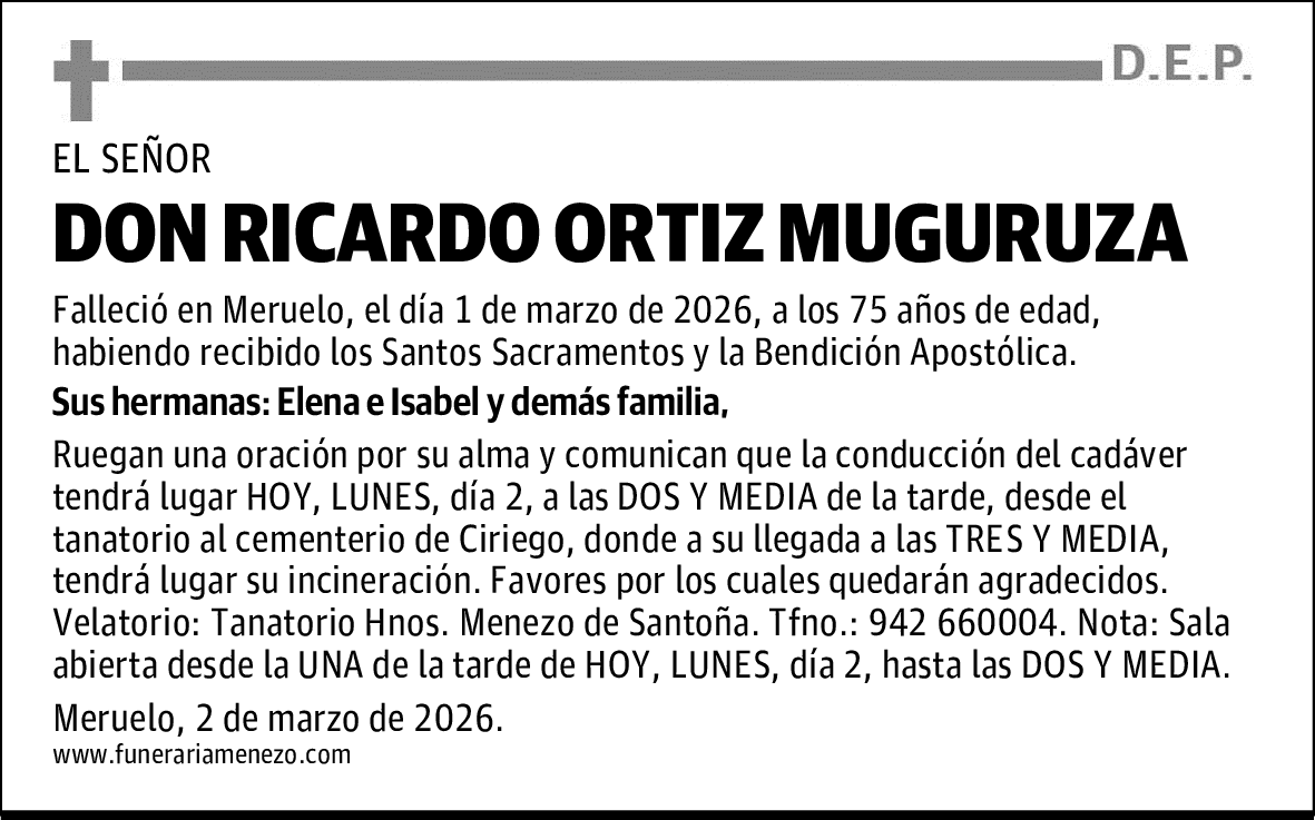 DON RICARDO ORTIZ MUGURUZA