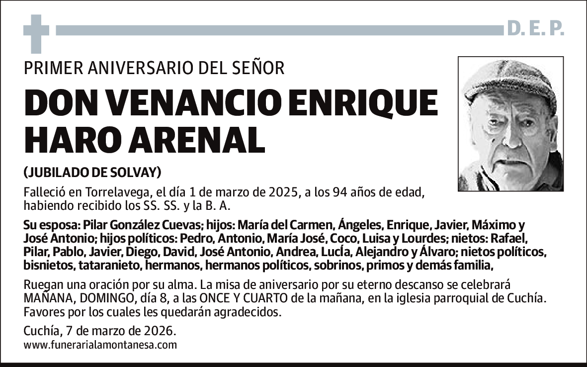 Venancio Enrique Haro Arenal