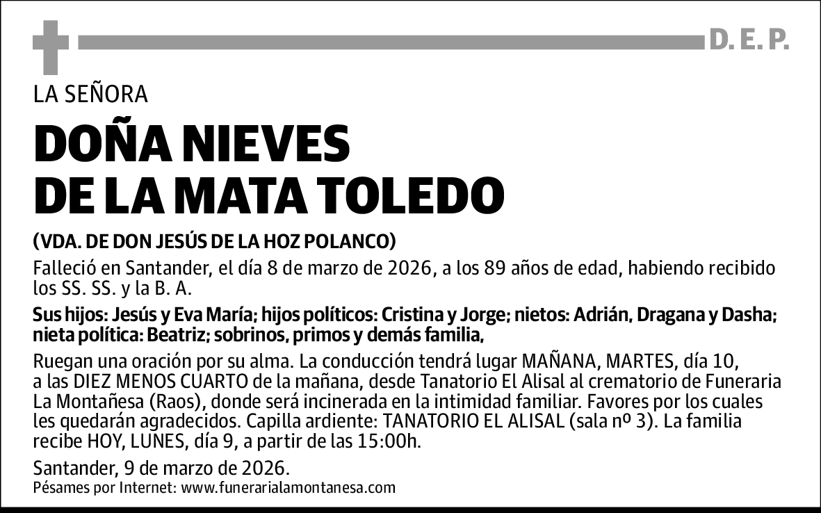 Nieves de la Mata Toledo