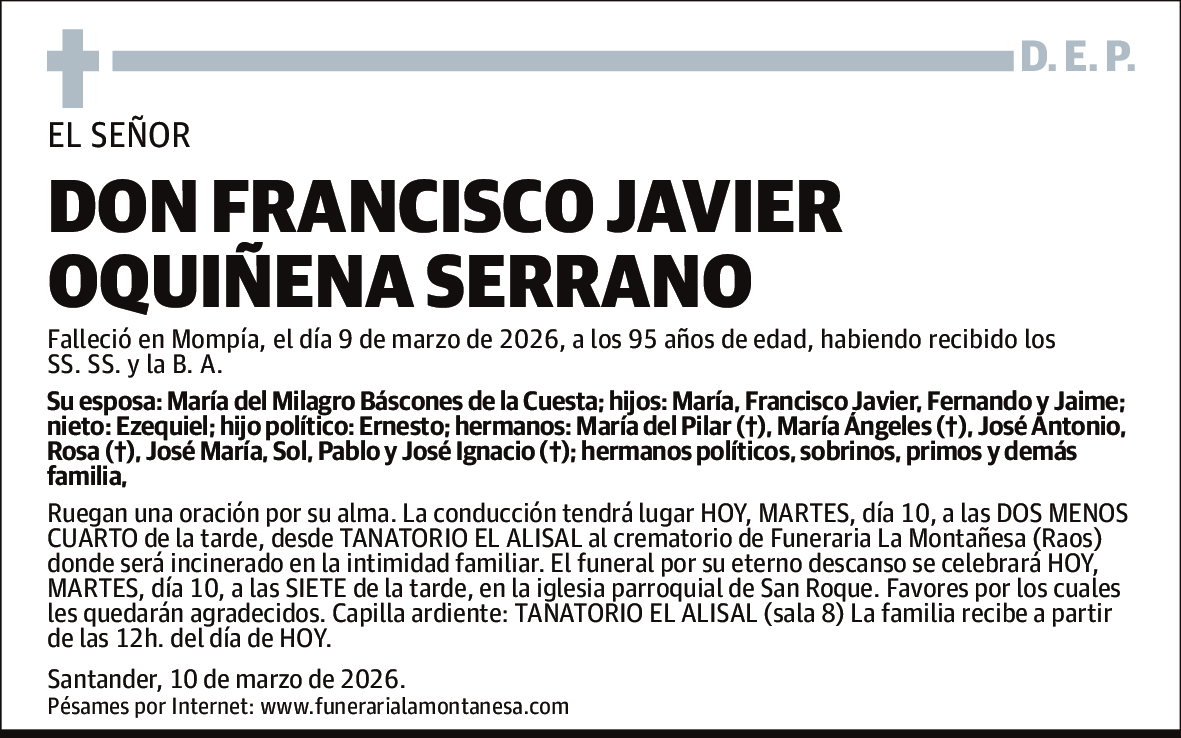 Francisco Javier Oquiñena Serrano