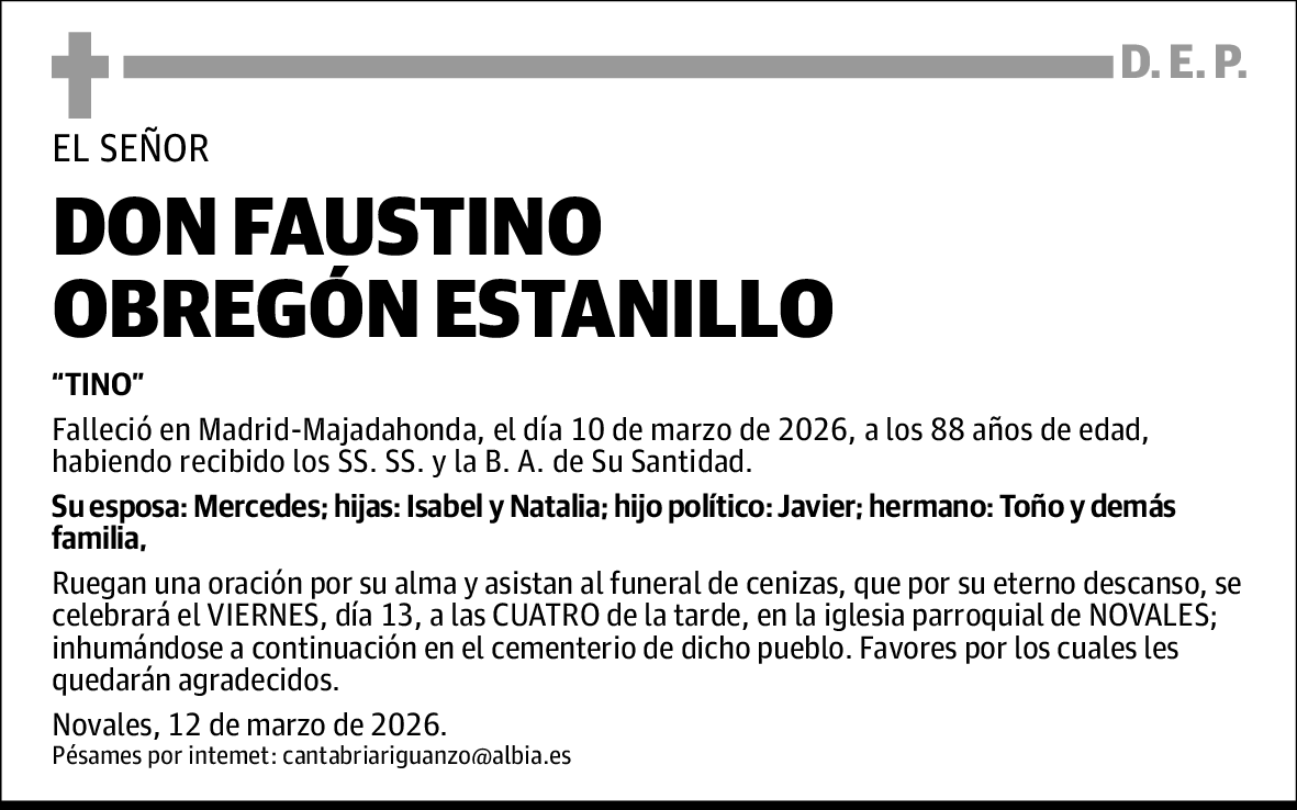 Faustino Obregón Estanillo