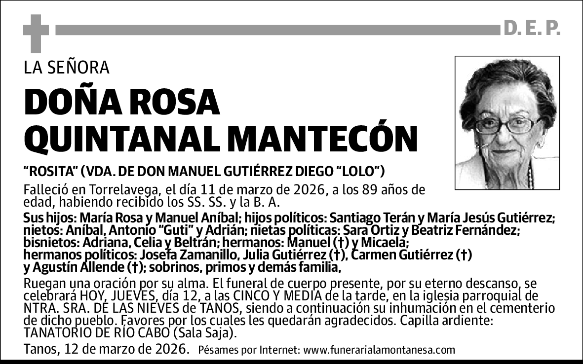 Rosa Quintanal Mantecón