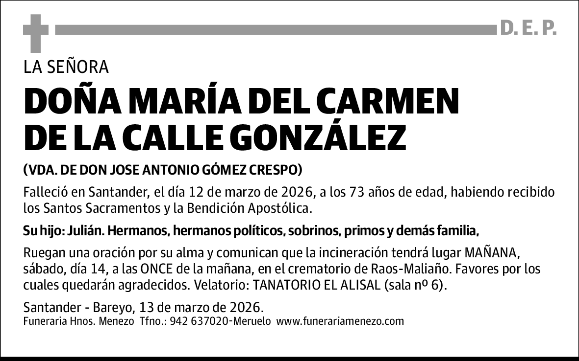 María del Carmen de la Calle González