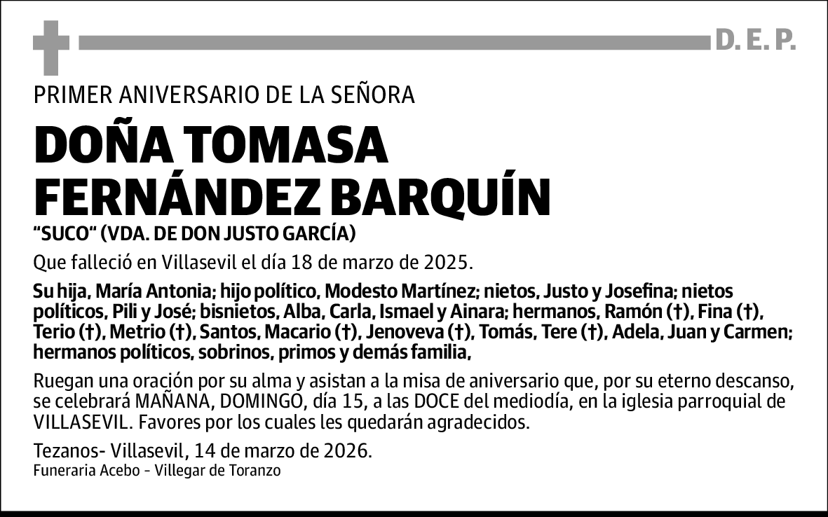 Tomasa Fernández Barquín