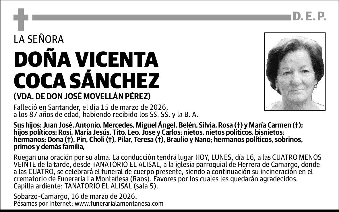 Vicenta Coca Sánchez