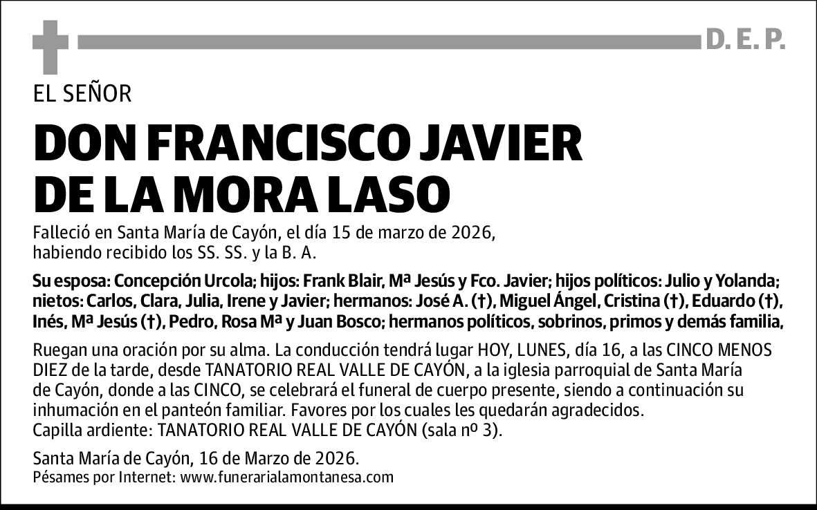 Francisco Javier de la Mora Laso