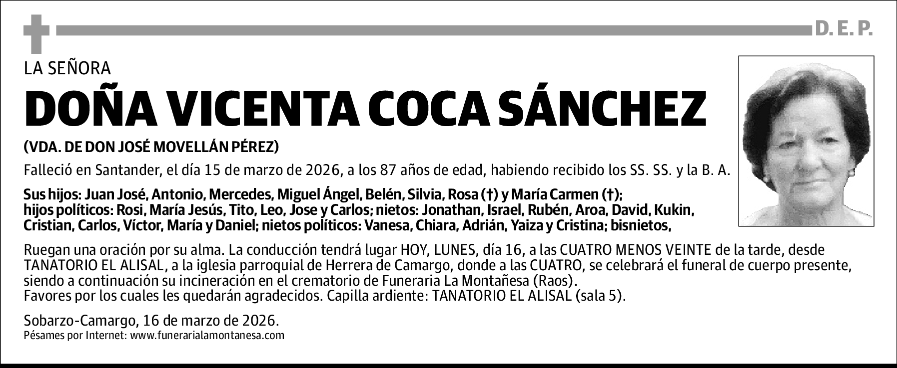 Vicenta Coca Sánchez